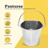 AASPIRE PETS 2 Quart Stainless Steel Flat Side Bucket |