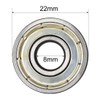 sourcing map 608ZZ Ball Bearings Double Shield 8 mm x