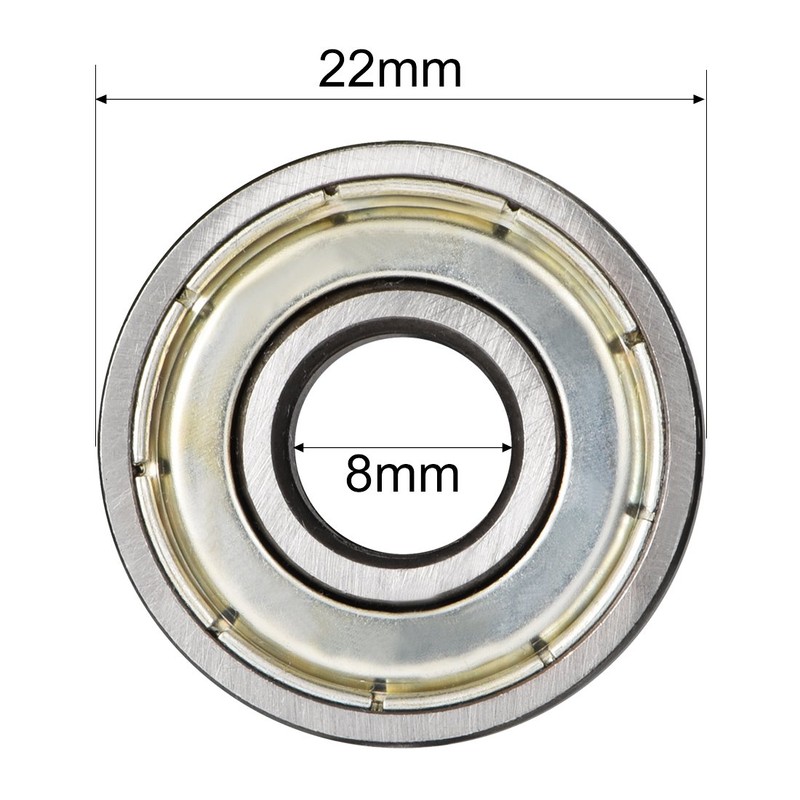 sourcing map 608ZZ Ball Bearings Double Shield 8 mm x