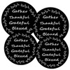 Ritadeshop Burner Covers for Electric Stove(Thankful Gather Grateful Blessed), Black