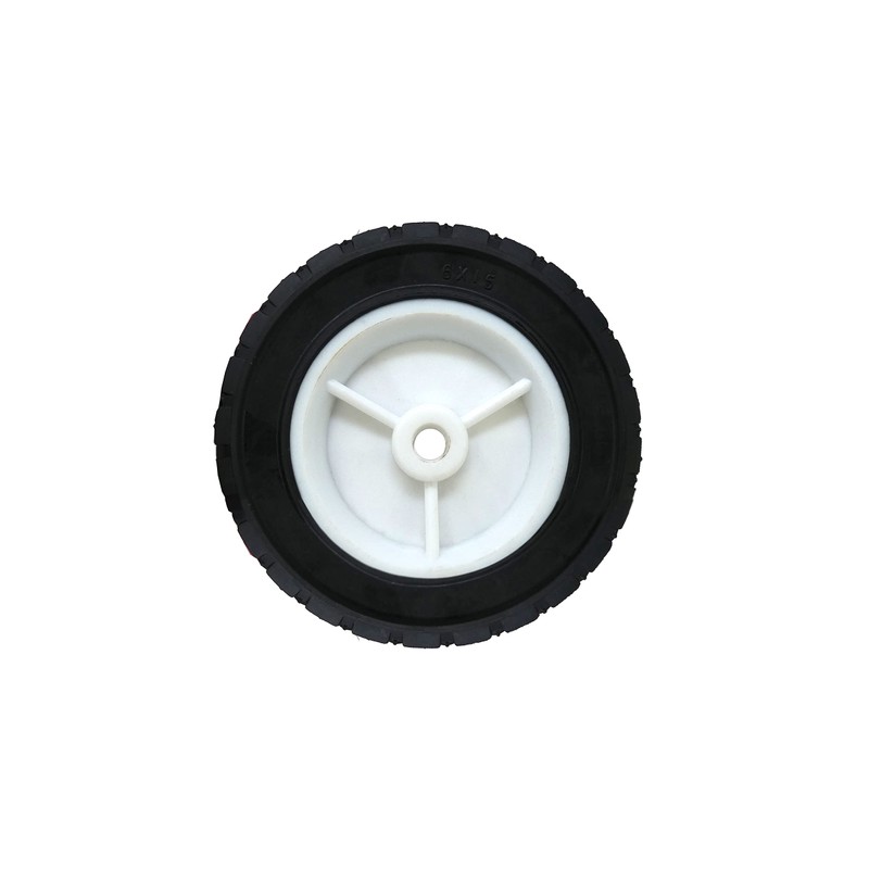 Shepherd Hardware 9610 6-Inch Semi-Pneumatic Rubber Replacement Tire, Plastic Wheel,