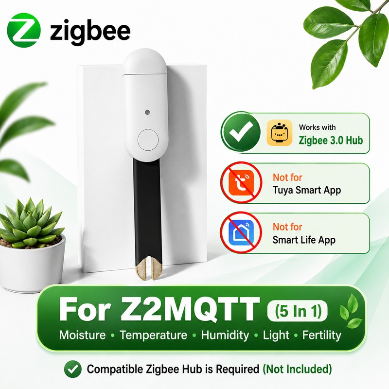 Zigbee 3.0 Soil Moisture Sensor for Smart Plant Care –