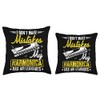 Harmonica Player Harmonica Set for Beginners Musician Throw Pillow