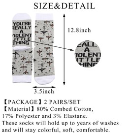 BDPWSS 4th Wing Socks Dragon Rider Gift You're Really A Violent Little Thing Fourth Wing Inspired Gifts Romance Reader Gift (violent little Socks)