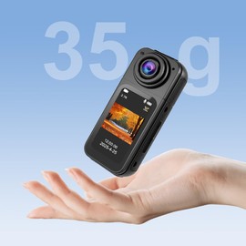 HUAJUN S70 Sports Camera, Ultra Small, Action Camera, Video Action Cam, Latest 2k 1.54 Inch Small Video Camera, IPS Display, 180 Degree Rotating Lens, Loop Recording, 1 Min, 1 Hour Continuous Use