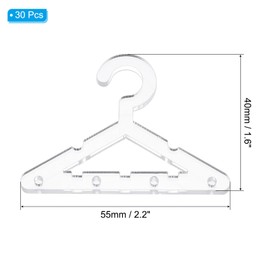 PATIKIL Pack of 30 Hangers, Earring Holders, Mini Acrylic Hangers, Earring Holder, Earring Stand for Earring Holder, Organiser Stand, Plug, Transparent