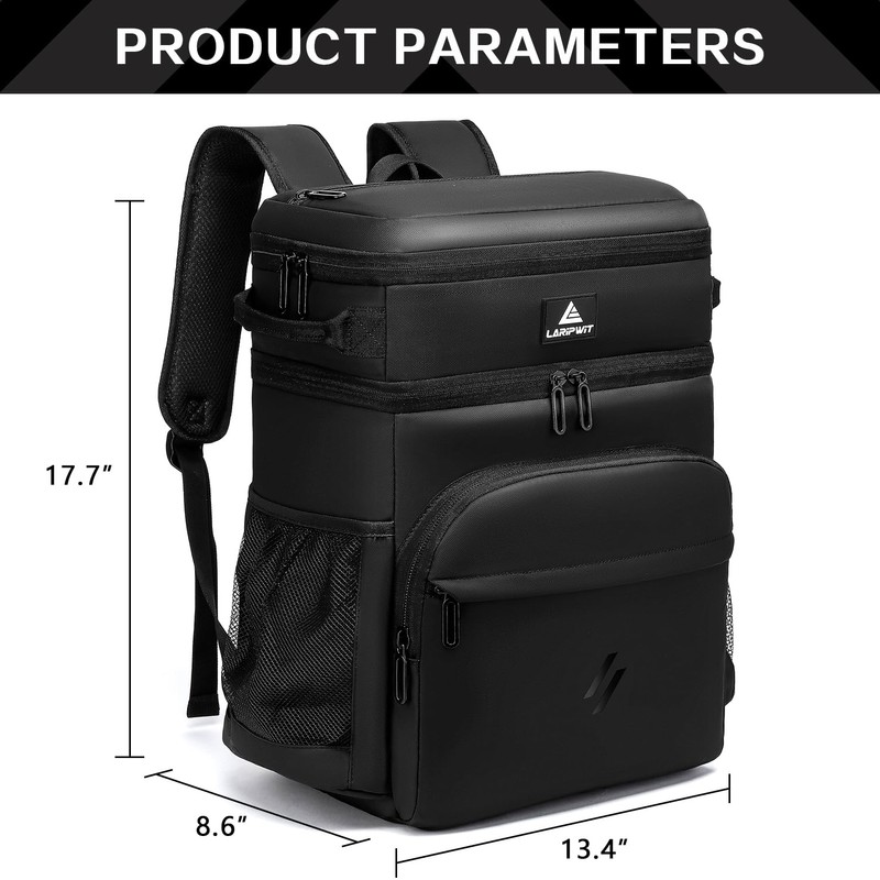 Laripwit 54 Cans Backpack Cooler Insulated Leak-Proof Large Leather Cooler