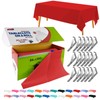 TRIMENGO 54in x 300Ft Red Plastic Table Cloth Roll with