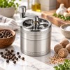 Manual Stainless Steel Spice Grinder for Peppercorns & Rock Salt