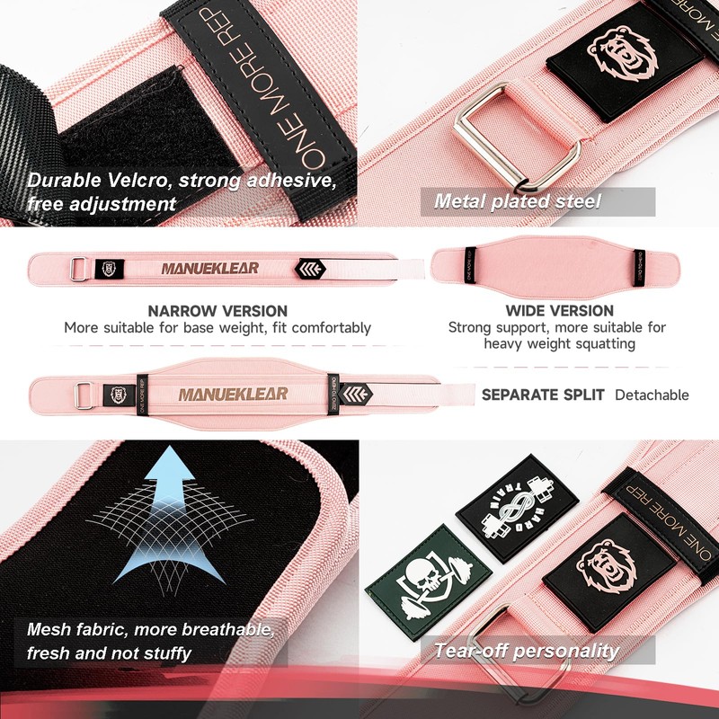 Weight Lifting Belt, Lifting Belts for Women Men, MANUEKLEAR Weightlifting