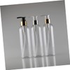 Zerodeko 3pcs Refillable Pet Emulsion Bottle Black Press Pump for
