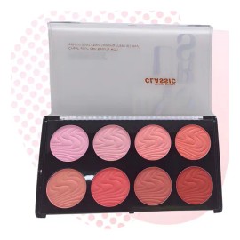 Paleta De Rubor Seven Cool 8 Tonos Mate Blush Alta Pigmentacin                                                                                        