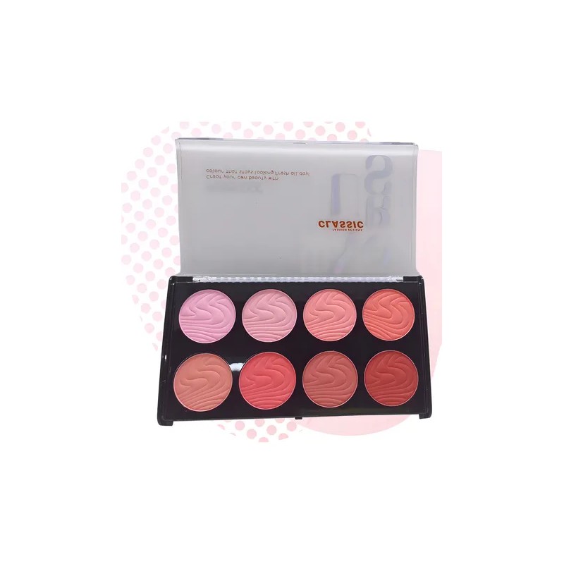 Paleta De Rubor Seven Cool 8 Tonos Mate Blush Alta