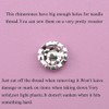 Hahiyo Crystal Rhinestone Flower Buttons Clear Glass 19mm Flatback Bling