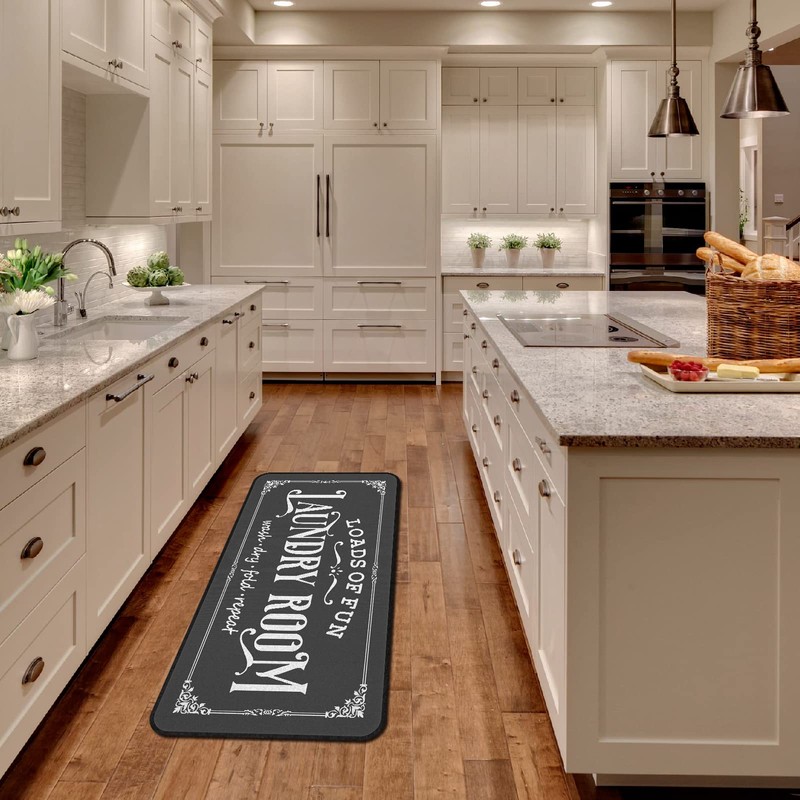 Farmhouse Laundry Room Rug 20"x47" Non Slip Floor Mat Runner