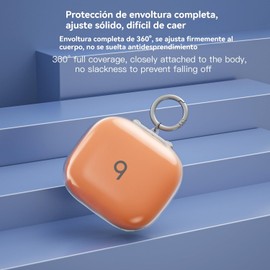 USTIYA Case for Beats Powerbeats Pro 2 2025 Clear Protective Cover Transparent Key Chain Strap Protection Wireless Charging (Clear)