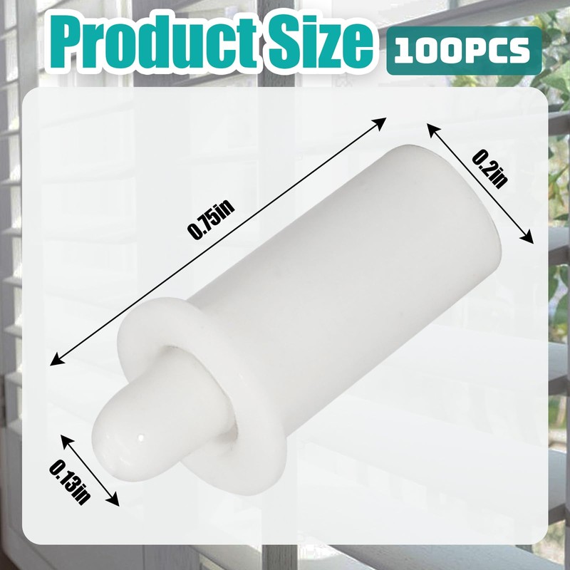 ISDVBUY 100 Pcs Spring Loaded Repair Pins, Replacement Plantation Shutter