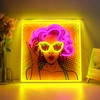 ENUOLI Pretty Girl Neon Sign,UV Print LED Light Sign Dimmable
