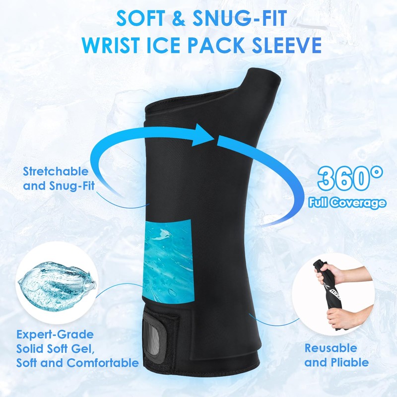 Comfitech Wrist Ice Pack Wrap for Hand, Thumb & Arm