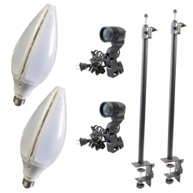 LEDupdates Trade show LED light set, 2pcs 36w Lights bulb  + extension pole desktop clamp