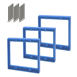 XGGYA 1/4” Double Gang Receptacle Outlet Box Extender,Blue Electrical Outlet Extender for Electrical Outlet Box,A Great Helper for Outlet Box Adjustments,3Pack