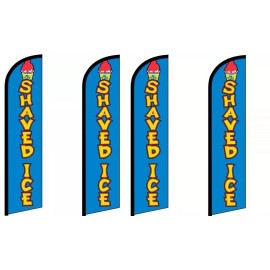 Shaved Ice King Size Windless Flag Pack of 4 (Hardware Not Included)
