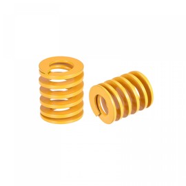 sourcing map Tool Spring 18 mm Outer Diameter 20 mm Long Spiral Embossing Light Load Compression Springs for 3D Printers Electrical Parts Yellow Pack of 2