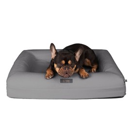 NANDOG Orthopedic Memory Foam Dog Bed Grey, Medium - Plush Cushion for Joint Relief & Deep Sleep - Ultra-Soft Micro Plush Fabric & Washable Cover - Ideal for Dogs with Arthritis