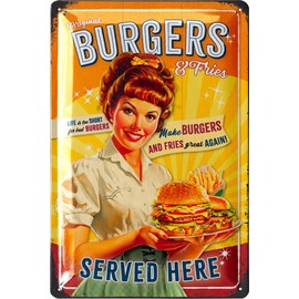 LANOLU Vintage Tin Sign Tacos, Decorative Metal Sign, Retro Kitchen Metal Signs, Taco Bar & Hot Dog Sign, Food Poster, Shabby Chic Decor, 12x8″