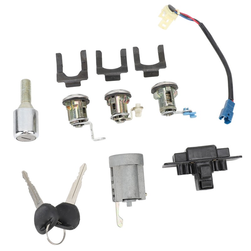 Car Full Lock Cylinder Key Set MR259111 Replacement for Mitsubishi