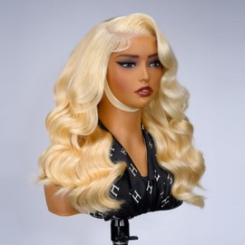 Westkiss 613 Blonde Layered Wig Human Hair Body Wave 6x8 Closure Wig Pre Cut Side Part Glueless Wigs Human Hair Pre Plucked Wigs For Black Women 18 Inch