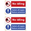 No idling, Switch off engine, Reduce emissions - Pack of
