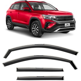 Voron Glass in-Channel Extra Durable Rain Guards for Volkswagen Taos 2022-2024, Window Deflectors, Vent Window Visors, 4 Pieces - 200538