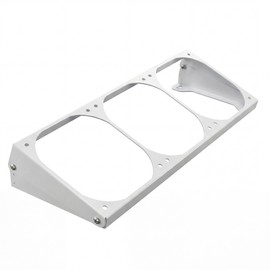3 Angles Adjustment PC Fan Bracket Computer Case Chassis Cooling Fan Radiator Conversion Adapter Holder for PC Case Heatsink-360 White