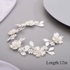 Chargances Bride Flower Leaf Headband Wedding Gold Crystal Hair Vine