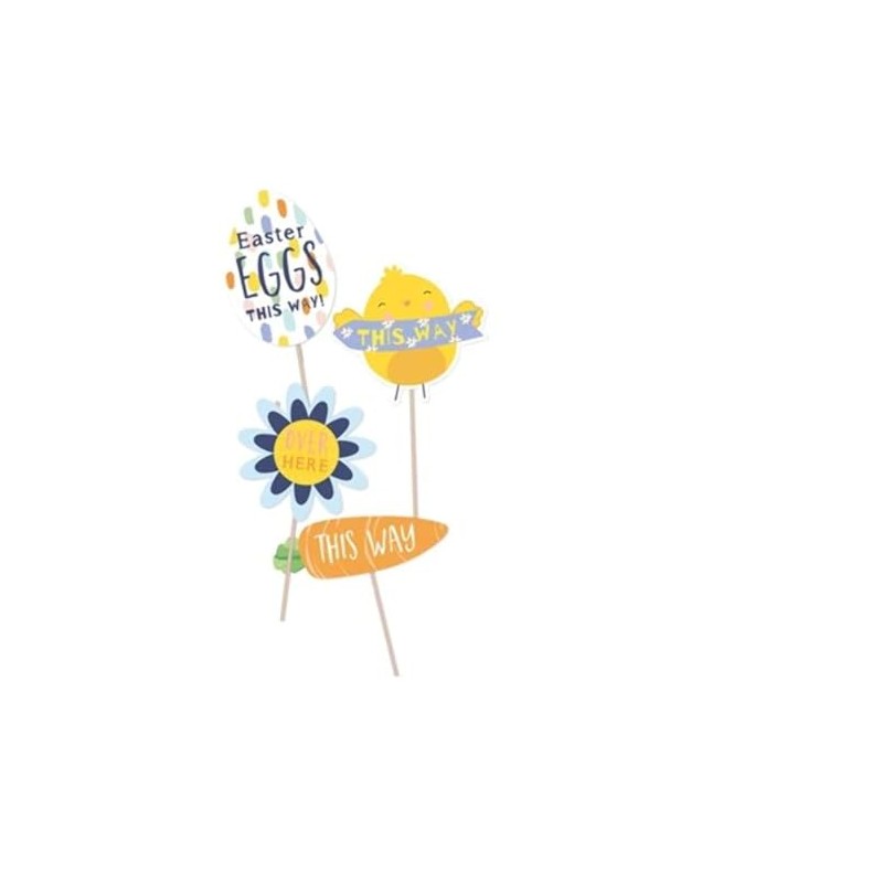 Easter Egg Hunt Games Kit Clues Signs & Easter Bunny