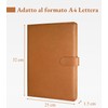 Mymazn Document Folder A4 PU Leather Clipboard A4 with Clamp