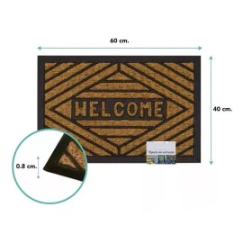 H.U.T Home Styles Tapete De Entrada Welcome Fibra De Coco