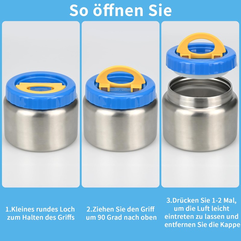 Smlper Thermal Food Container, 250 ml/350 ml, Stainless Steel Children's