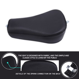 DREAMIZER Motorcycle Front Driver Solo Seat+Rear Passenger Pillion Pad Compatible with Sportster 48 72 Iron 883 XL883 Forty Eight XL1200 Seventy Two 1200,Black
