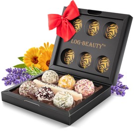 7 Organic Bath Bombs - Bath Bombs Gift Set with Vitamin C - Made in Germany - Vegan - Wellness Bath Accessory Set - Gifts for Men and Women - Mother's Day Gift