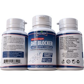 Unisex 2X Natural DHT BLOCKER Prevent Hair Loss Herbal Vitamins Growth Thicker Stronger