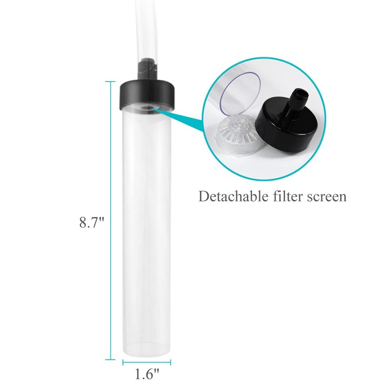 Laifoo 7ft Aquarium Siphon Vacuum Cleaner for Fish Tank Cleaning