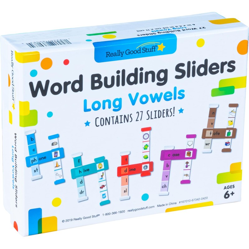 Really Good Stuff Word Building Sliders: Long Vowels