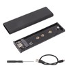 Aluminum M.2 NVME SATA SSD Enclosure Adapter, USB3.1(440+ MB) M.2