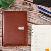 Leather A5 Binder, 6 Round Ring Binders Planner Notebook for