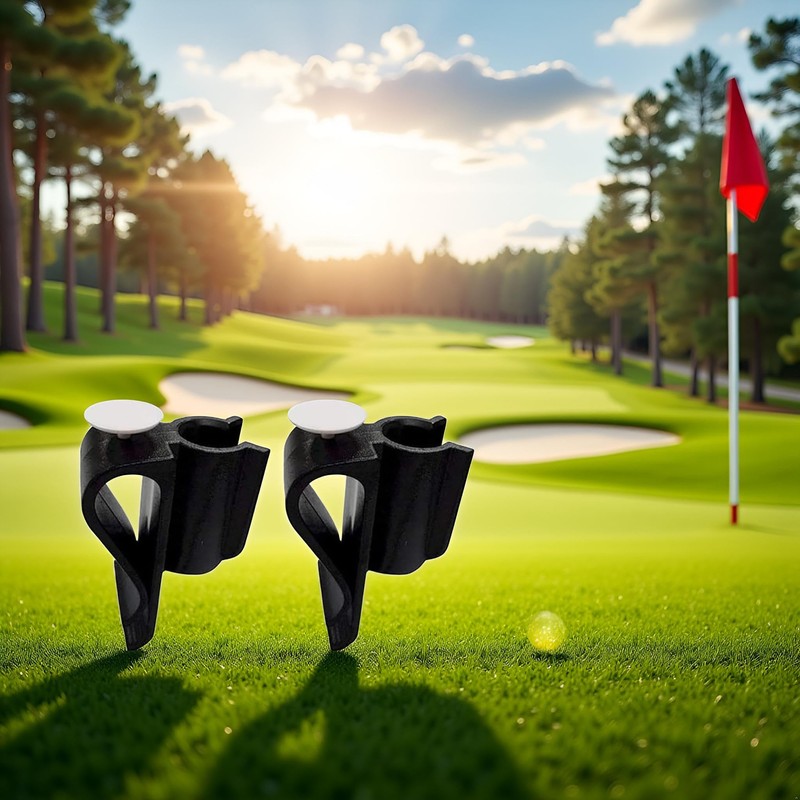 Rosojodg 2Pcs Black Golf Putter Clip on Putter Clamp Holder,Convenient