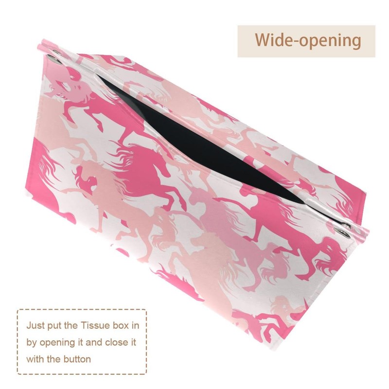 2 Pack Tissue Box Cover Holder, Camo Girls Pattern with