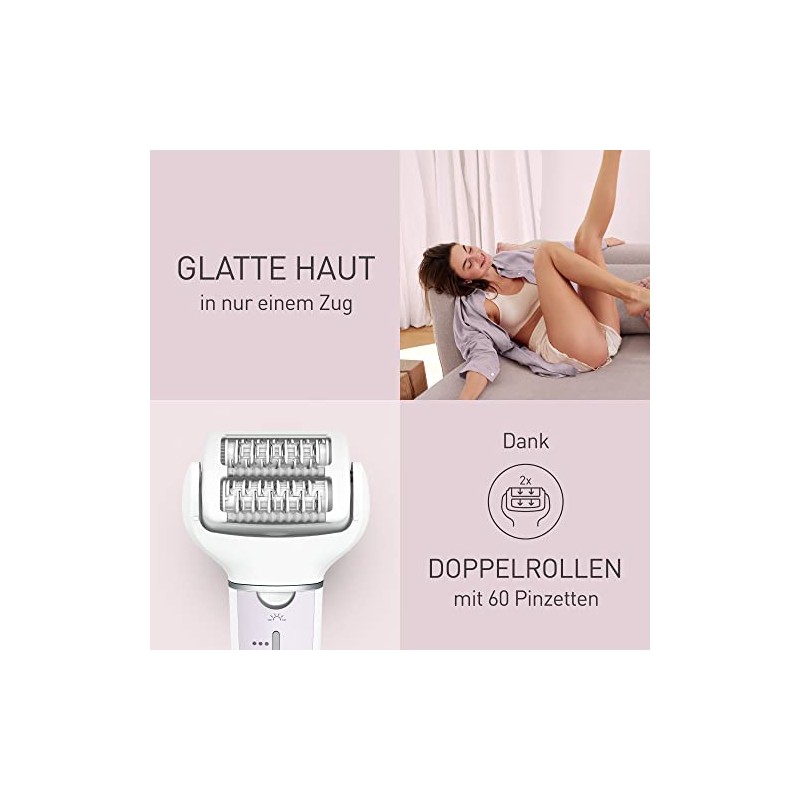 Panasonic ES-EY30 Wet/Dry Epilator Women Dual Disc with 60 Tweezers