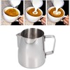 Milk Frother Cup 380ml 304 Stainless Steel High Durability Multifunctional